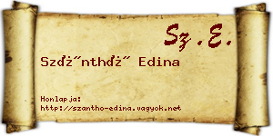 Szánthó Edina névjegykártya